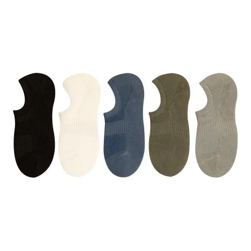 XXLLG Spring And Fall No Show Socks Men's 5 Pack