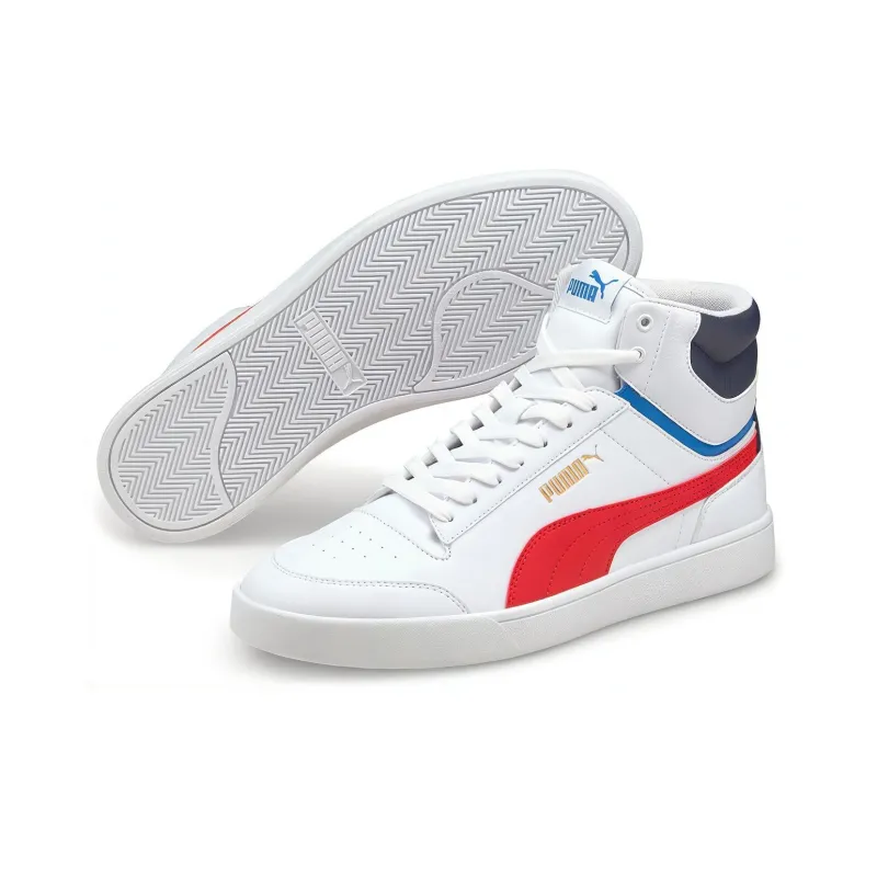 PUMA Shuffle Mid 'White High Risk Red'-4