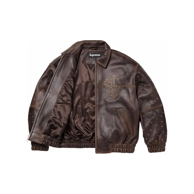 Supreme Gem Studded Leather Jacket-1