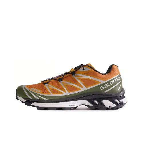 And Wander X SALOMON XT-6 Running Shoes Unisex Low-Top Orange Green