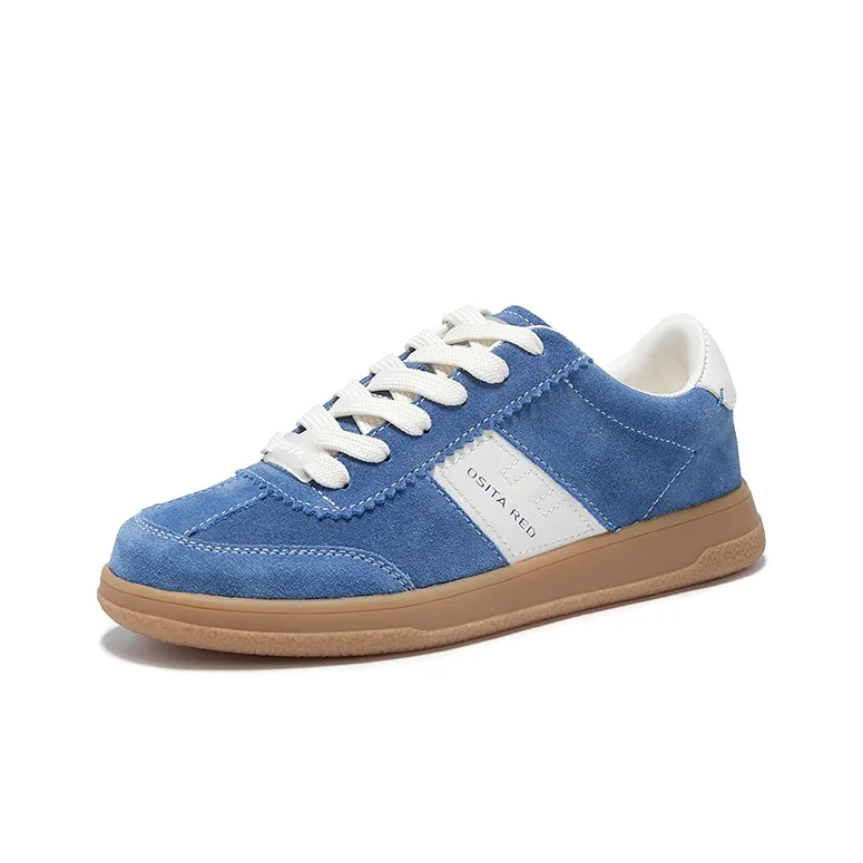 OSITA RED Low Top Skateboard Shoes Women's Blue-1