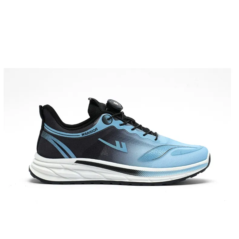 WARRIOR Running Shoes Men Low Top Black Blue-2