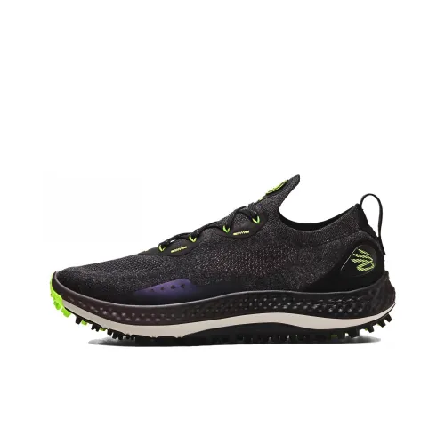 Under Armour Charged Curry Golf Shoes Men Low-Top Black/Green