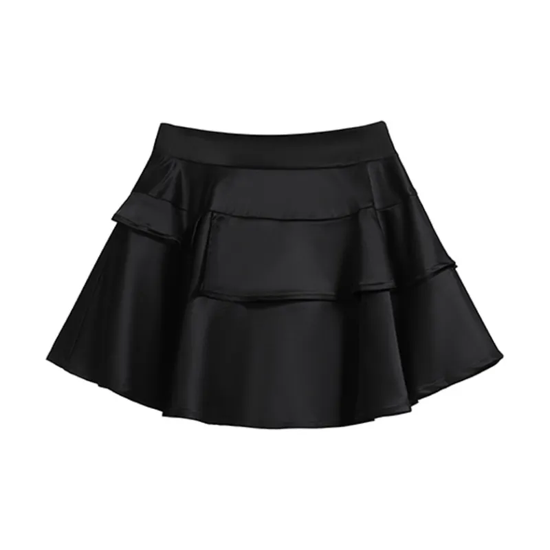 PZGE Casual Short Skirts Women's Black-1