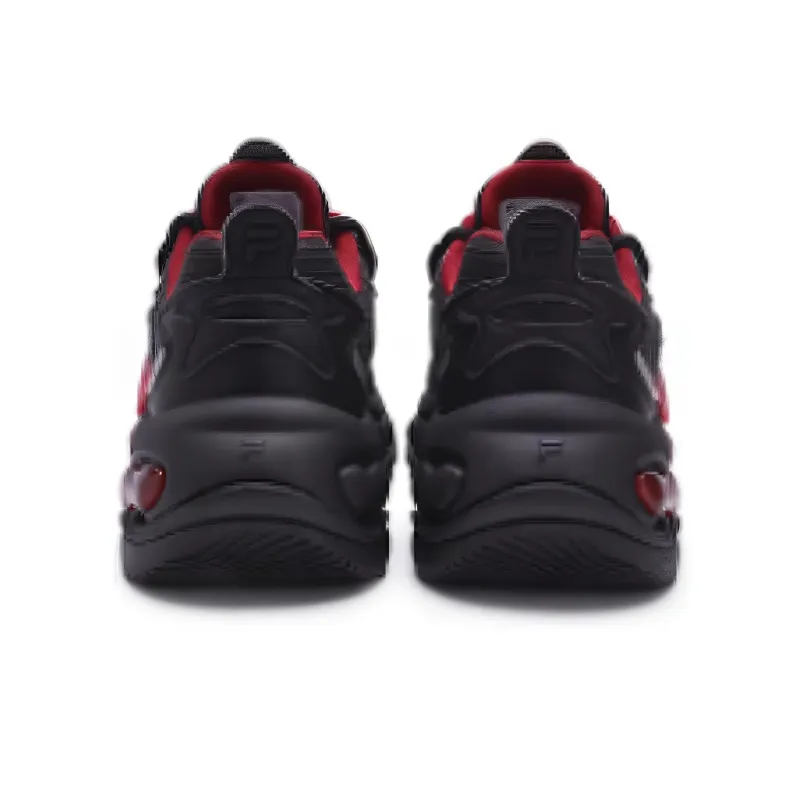 FILA FUSION NEBULA VDAY Cushioning Wear Resistant Low Top Casual Shoes Men's Black Red-3