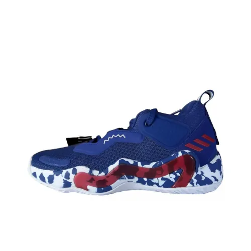 Adidas D.O.N. Issue #3 Basketball Shoes Men Low-Top Blue/Red