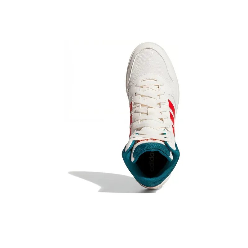 Hoops 3.0 Adidas Neo Mid 'White Vivid Red'-4