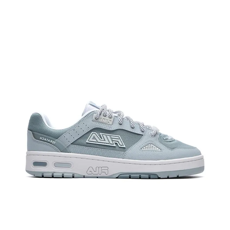 FILA FUSION Teratach Fusion Anti Slip And Wear Resistant Lightweight Low Top Skateboard Shoes Men's Gray Blue-1