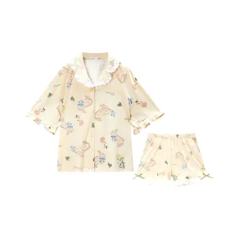 GUKOO Pajama Set Women's Custard