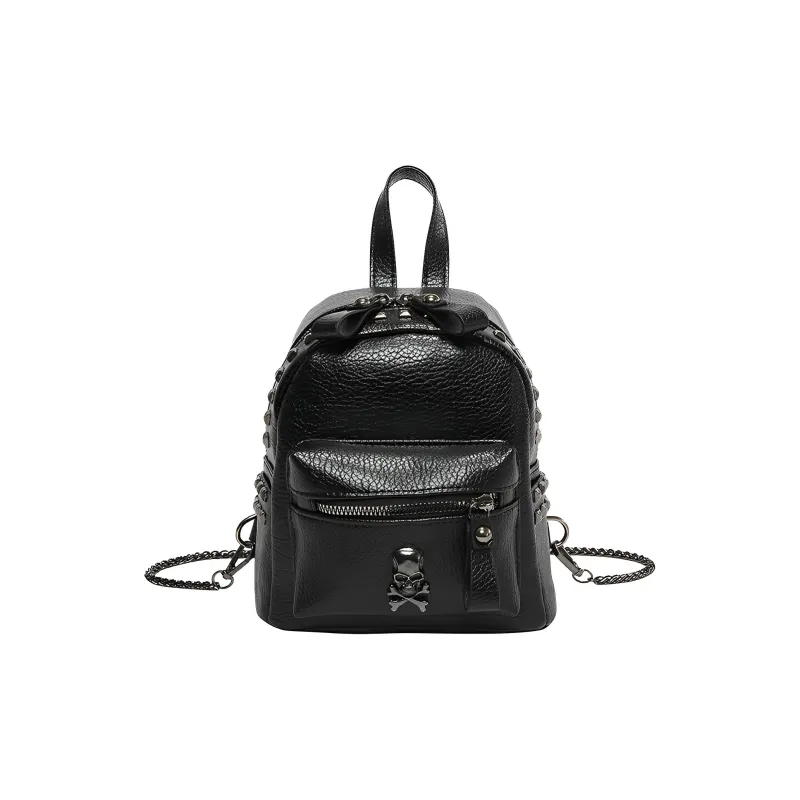 MINLUBAOLUO PU Backpack Regular Women's White/Black-1