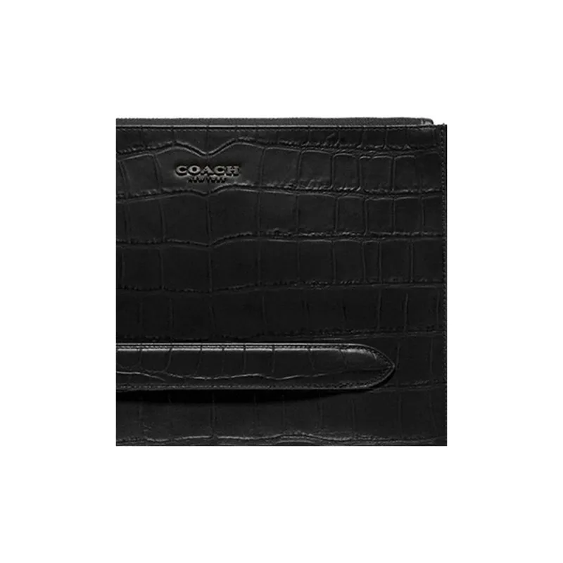 COACH Leather Document Bag, Laptop Bag, Briefcase, Clutch Tubas Men's Black-2