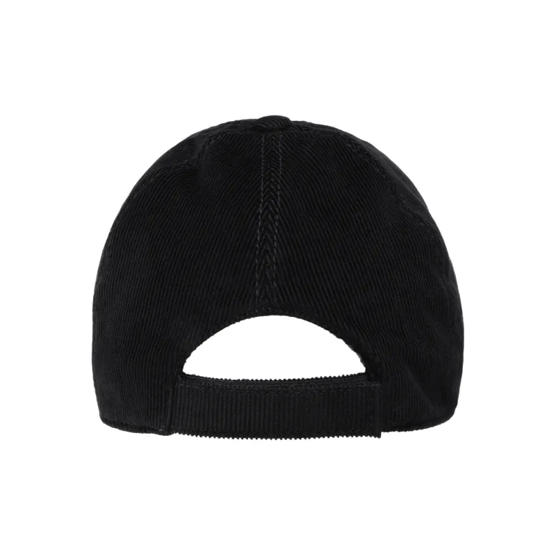 PRADA Logo Plaque Corduroy Baseball Cap-2