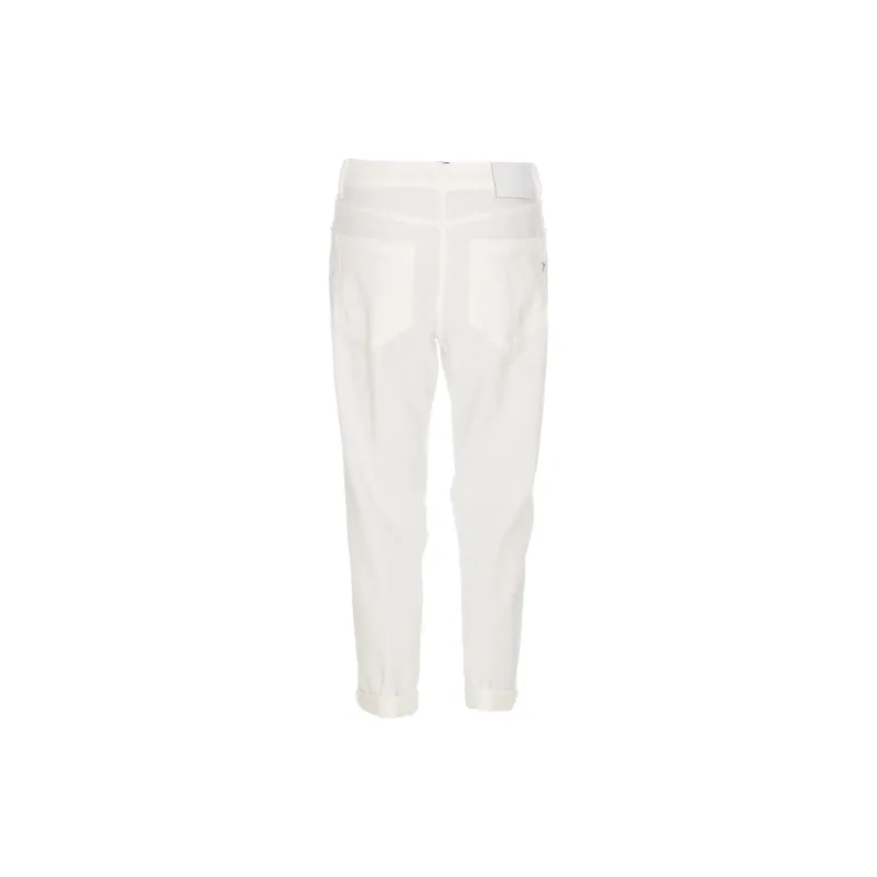Dondup Mid Rise Cropped Corduroy Trousers-1