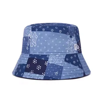 New Era Cotton Polyester Bucket Hats Unisex Blue