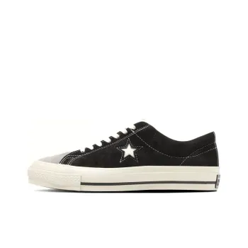 Converse One Star J VTG Durable Breathable Low Top Canvas Shoes Unisex Black