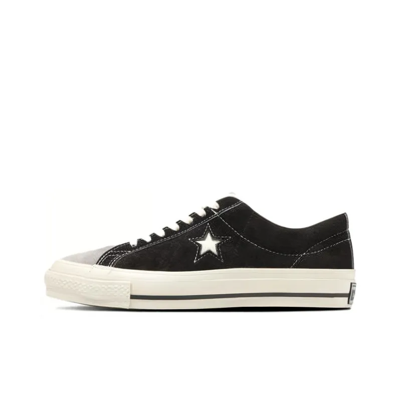 Converse One Star J VTG Durable Breathable Low Top Canvas Shoes Unisex Black-0