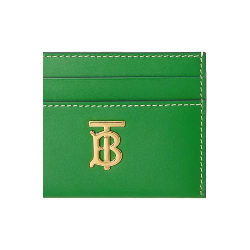 Burberry Quilting Lambskin Coin Purse Card Holder Women's Ivy Green-4