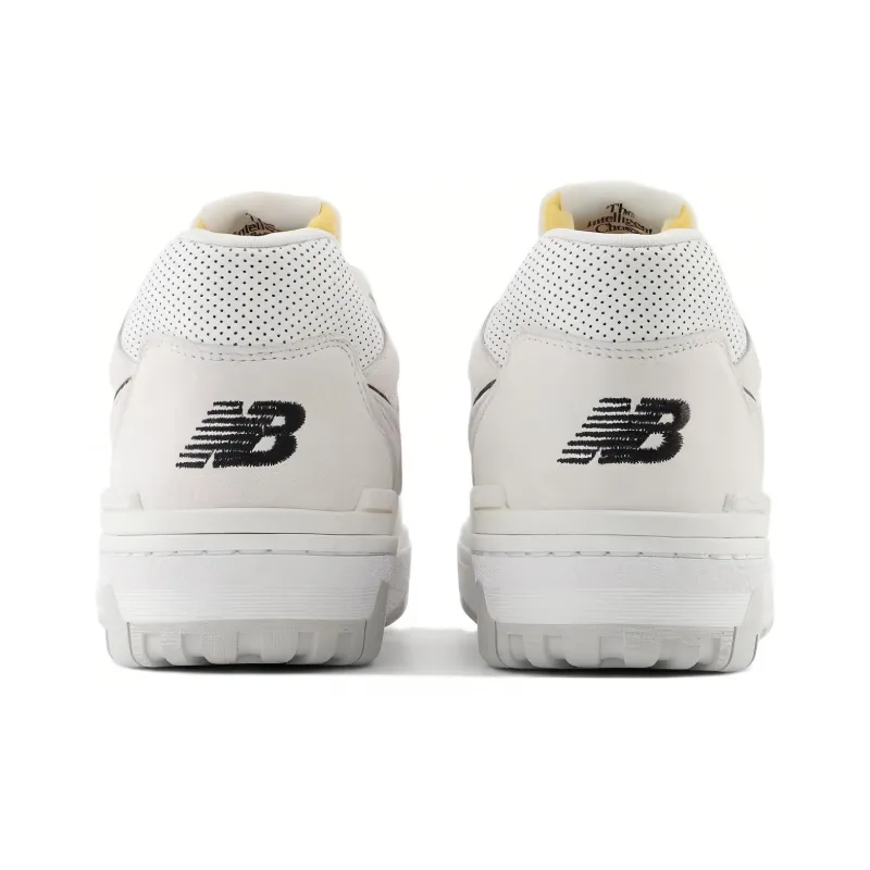 New Balance 550 White Perforated Leather Black-4