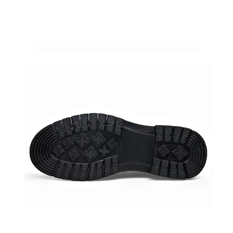 GZZ Dress Shoes Men Low Top Black/Brown-4