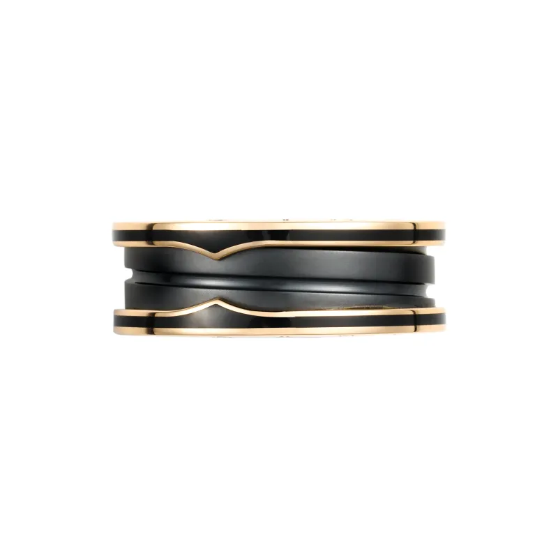 BVLGARI B.Zero1 Series 18K Rose Gold Rings Unisex-1