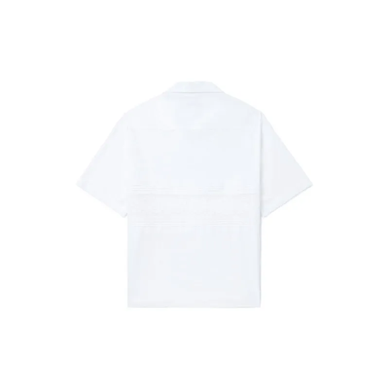 Marine Serre Lace-Detailed Short-Sleeved Shirt-1