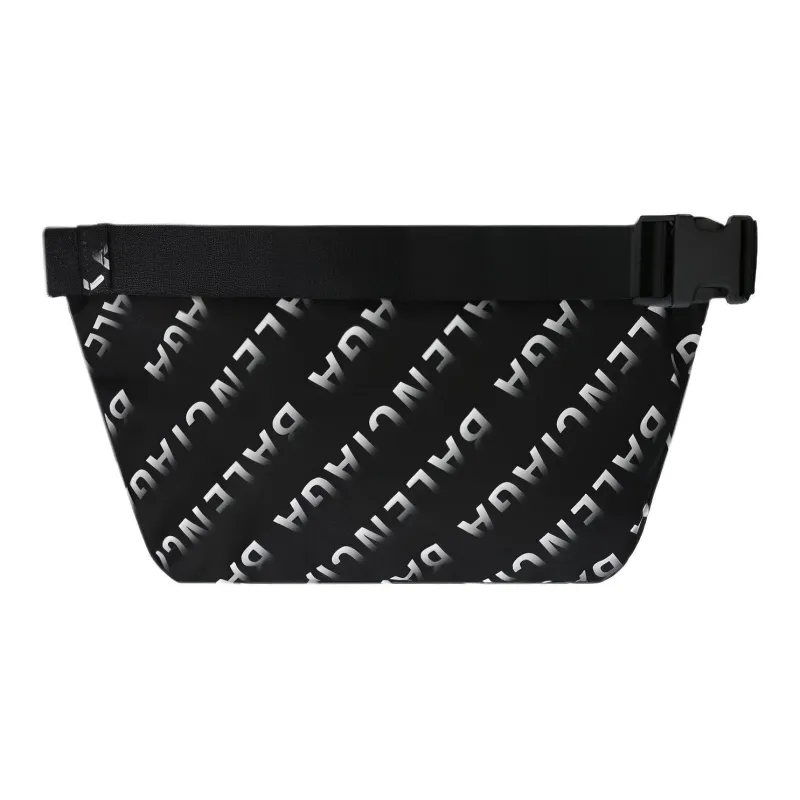 Balenciaga WHEEL Nylon Fanny Pack Regular Unisex Black White-3