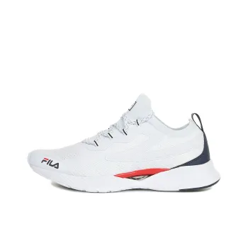 FILA RGB Fle Cushioning, Slip Resistant, And Abrasion Resistant Low Top Running Shoes Unisex White Red Black