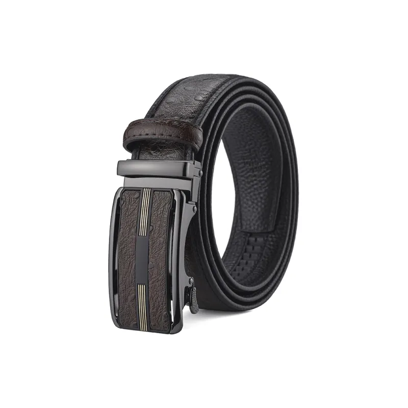 Old Man's Head Fashion Business Casual Leather Belts Men's Width  3.5cm-2