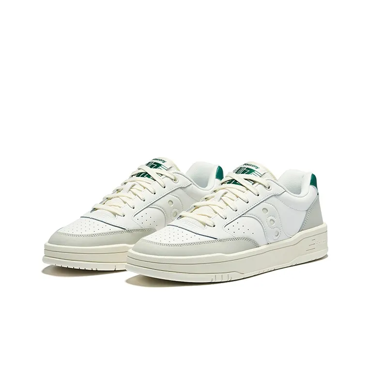 Saucony CROSS JZ Cushioning Coverage Low Top Casual Running Shoes Unisex White Gray Green-2