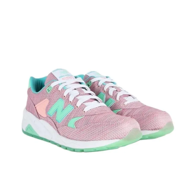New Balance 580 Shoes Grey/Pink/Red Women's-2
