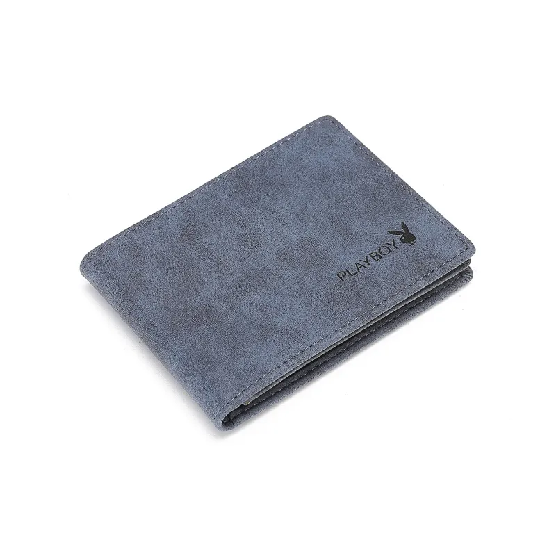 Playboy PU With Artificial Leather Wallet Unisex Black/Blue/Gray-3