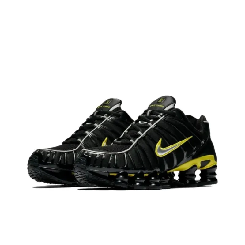 Nike Shox Tl Black Dynamic Yellow Metallic Silver-1