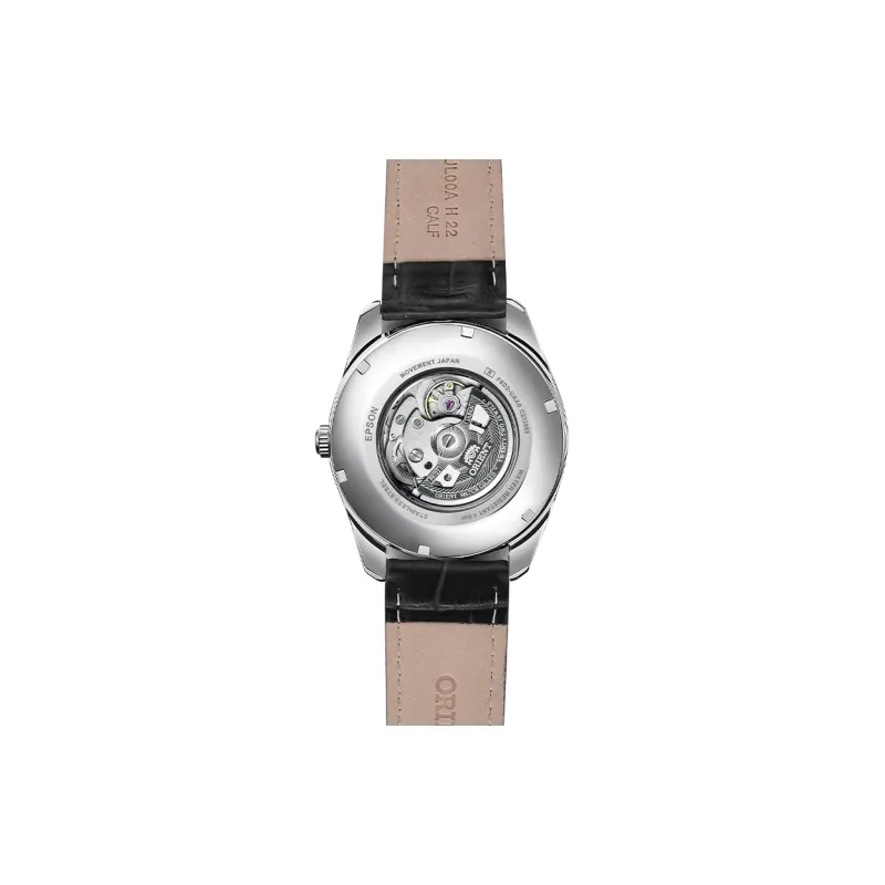ORIENT Automatic Mechanical Movement Leather Strap Watch Men's Watches Black Dial RA BA0006B10-1