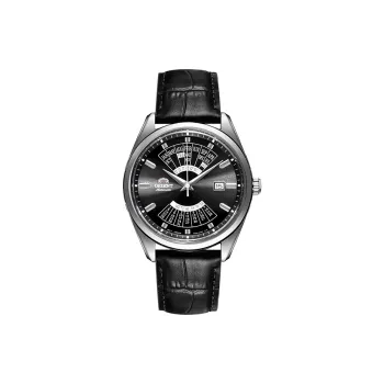 ORIENT Automatic Mechanical Movement Leather Strap Watch Men's Watches Black Dial RA BA0006B10