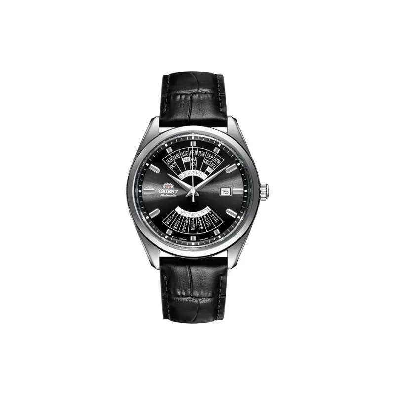 ORIENT Automatic Mechanical Movement Leather Strap Watch Men's Watches Black Dial RA BA0006B10-0