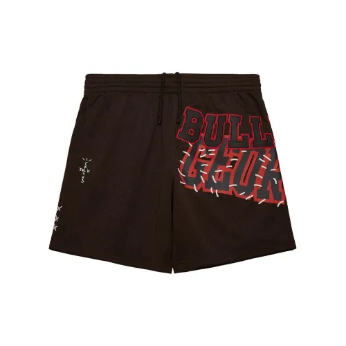 Mitchell Ness X Travis Scott Sports Shorts Unisex Brown