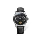 Silver Case Black Dial Black Leather Strap Style