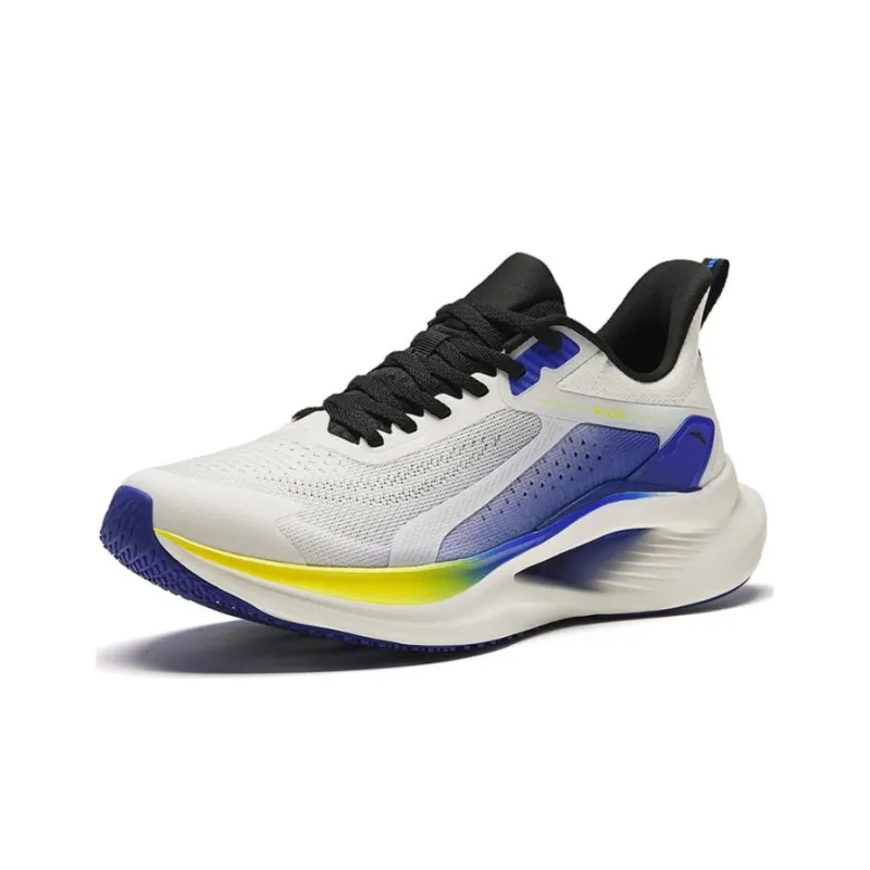 Anta Ride The Wind Cushioning Lightweight Breathable Low Top Running Shoes Men's White Blue Black-1
