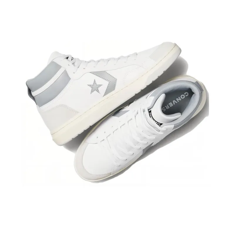 Converse Pro Blaze Classic Coverage Cushioning Lightweight High Top Skateboard Shoes Unisex White Gray-3