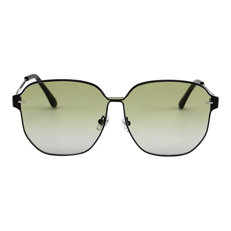 BSELEON Metal Irregular Shape Sunglasses Unisex Silver Black-7