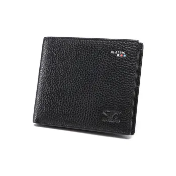 SEPTWOLVES Cow Leather Wallet Men's Black