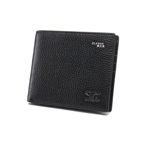 SEPTWOLVES Cow Leather Wallet Men's Black
