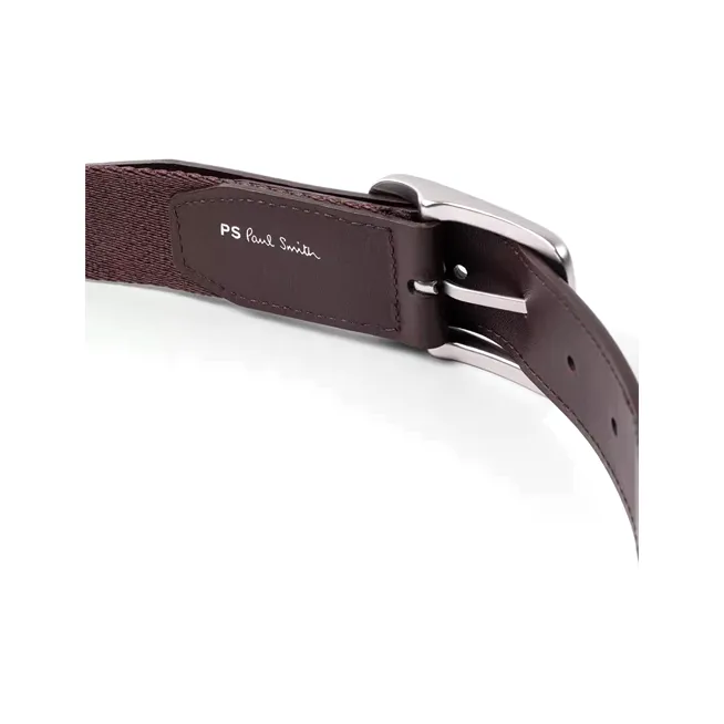 Paul Smith Zebra Logo Pin Buckle Leather Belts Men's Brown-1