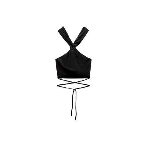 ZARA Tank Tops Women's Black