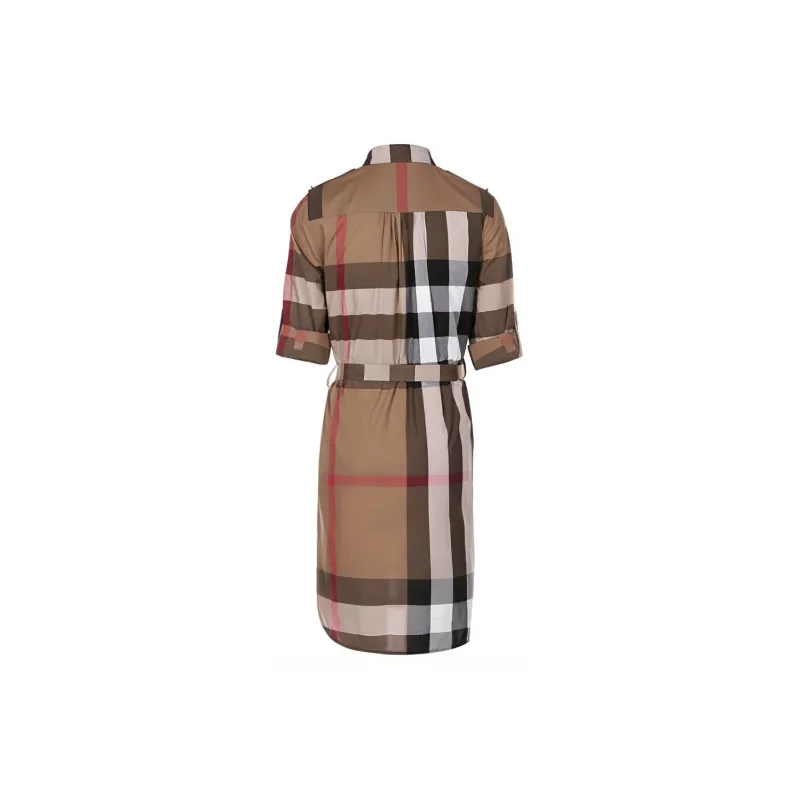 Burberry Short Sleeved Dress Women's Archive Beige-1