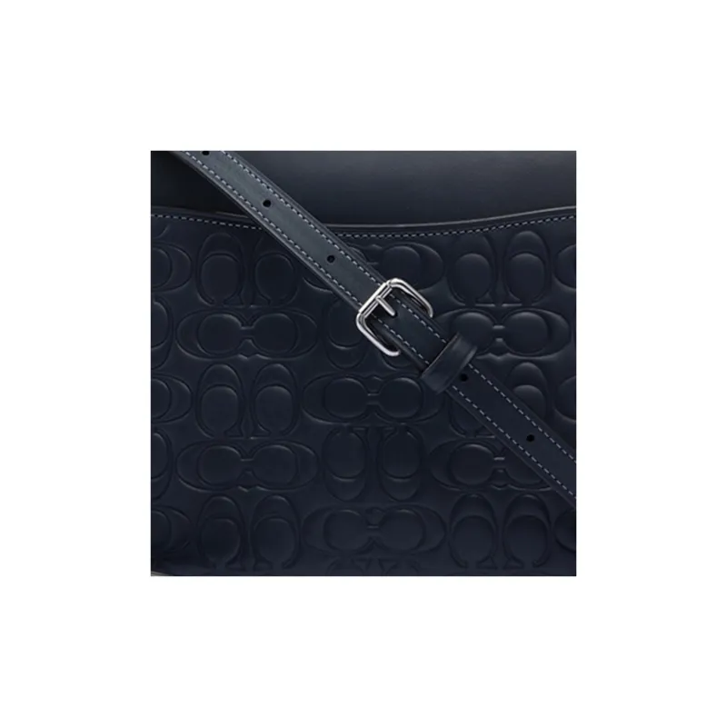 COACH Camera Leather Shoulder Bag Women's Black-4