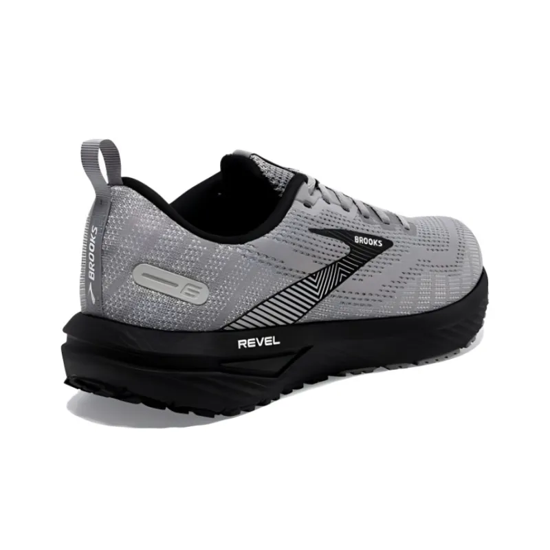 Brooks Revel 6 Anti Slip Wear Resistant Low Top Casual Running Shoes Men's Gray Black-3
