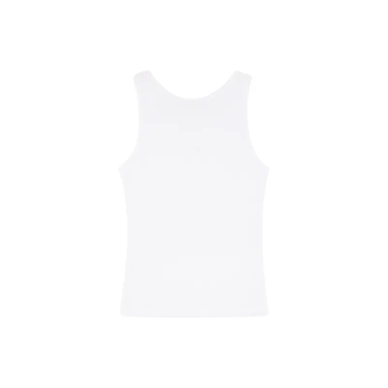 Maison Kitsune Fox Motif Sleeveless Ribbed Tank Top-1