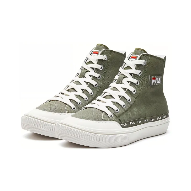 FILA Strada High top Canvas Shoes Green-1