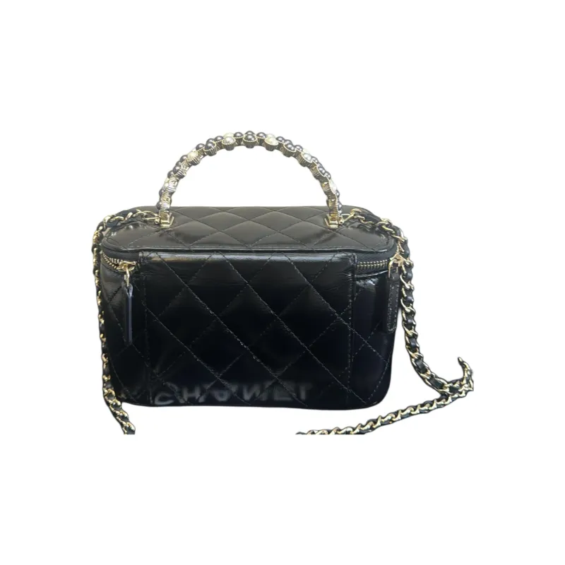 CHANEL Lambskin Box Bag, Shoulder Bag, Crossbody Bag Women's Black-1